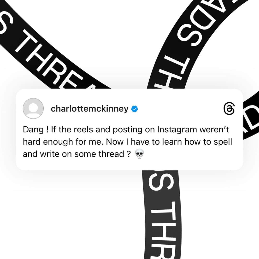 シャーロット・マッキニーのインスタグラム：「Looking for someone to run my threads. Help 🏳」