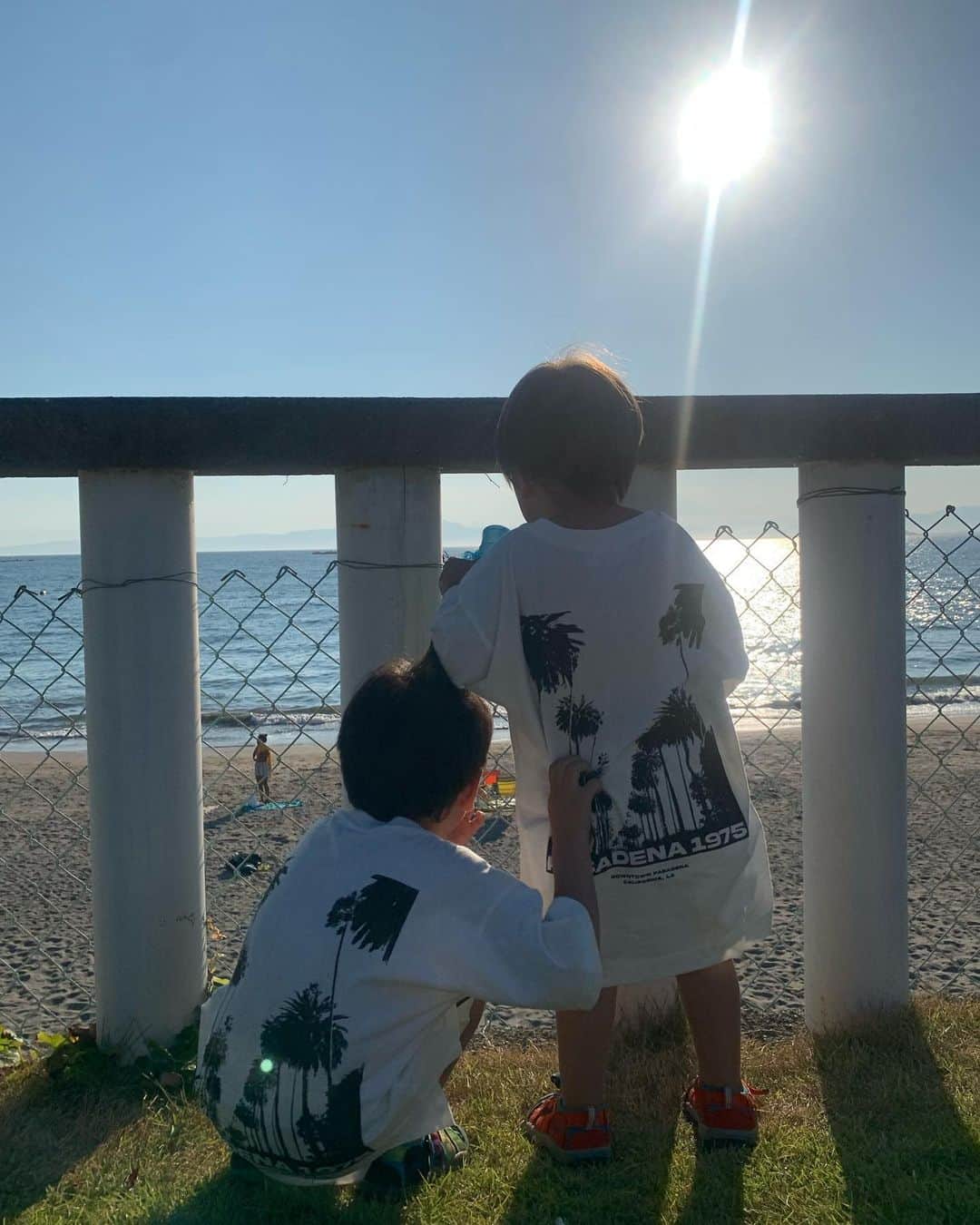 道端アンジェリカのインスタグラム：「Love🩵💙 #mysons」