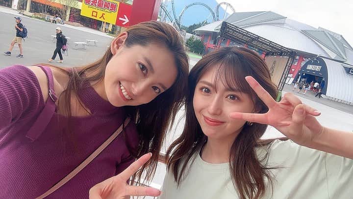 時田愛梨のインスタグラム：「富士急行ってきたよん🚗🤍with @juria_kawakami   #富士急  #暑かった  #絶叫最高」