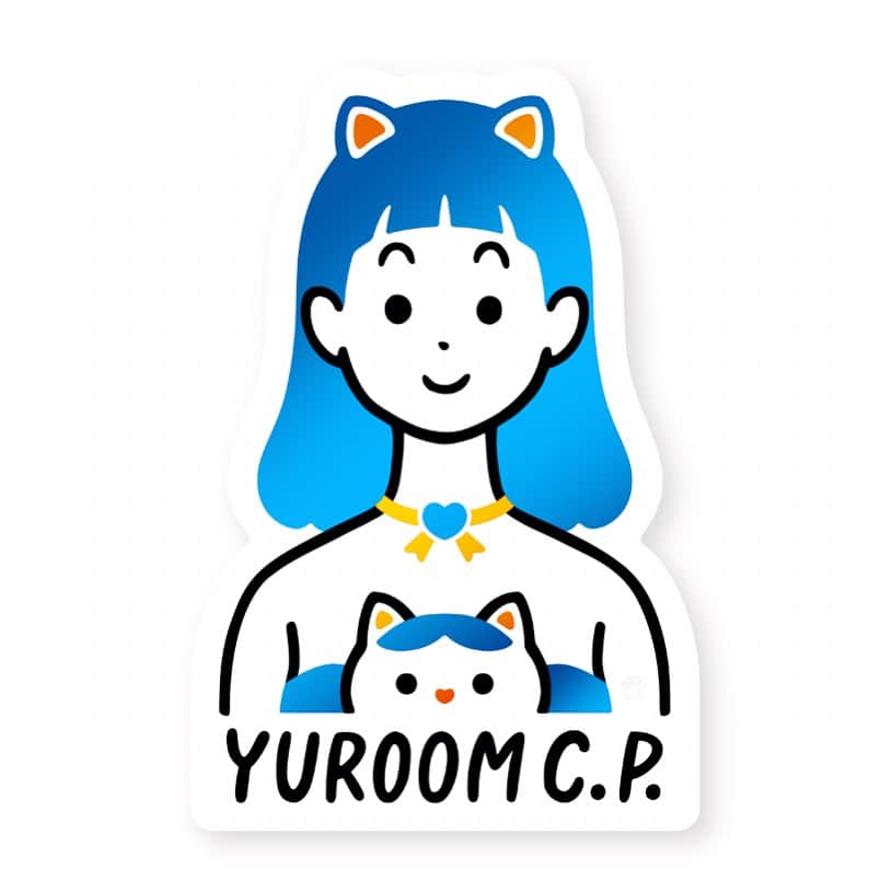 白根ゆたんぽのインスタグラム：「YUROOM X CAT POWER 2023  METALLIC STICKER  Charity Exhibition CAT POWER 2023 2023.7.25 tue - 8.6 sun TUE-SAT 12:00-20:00  SUN 12:00-17:00 Closed on Mondays @galerie_lemonde  #CATPOWER2023」