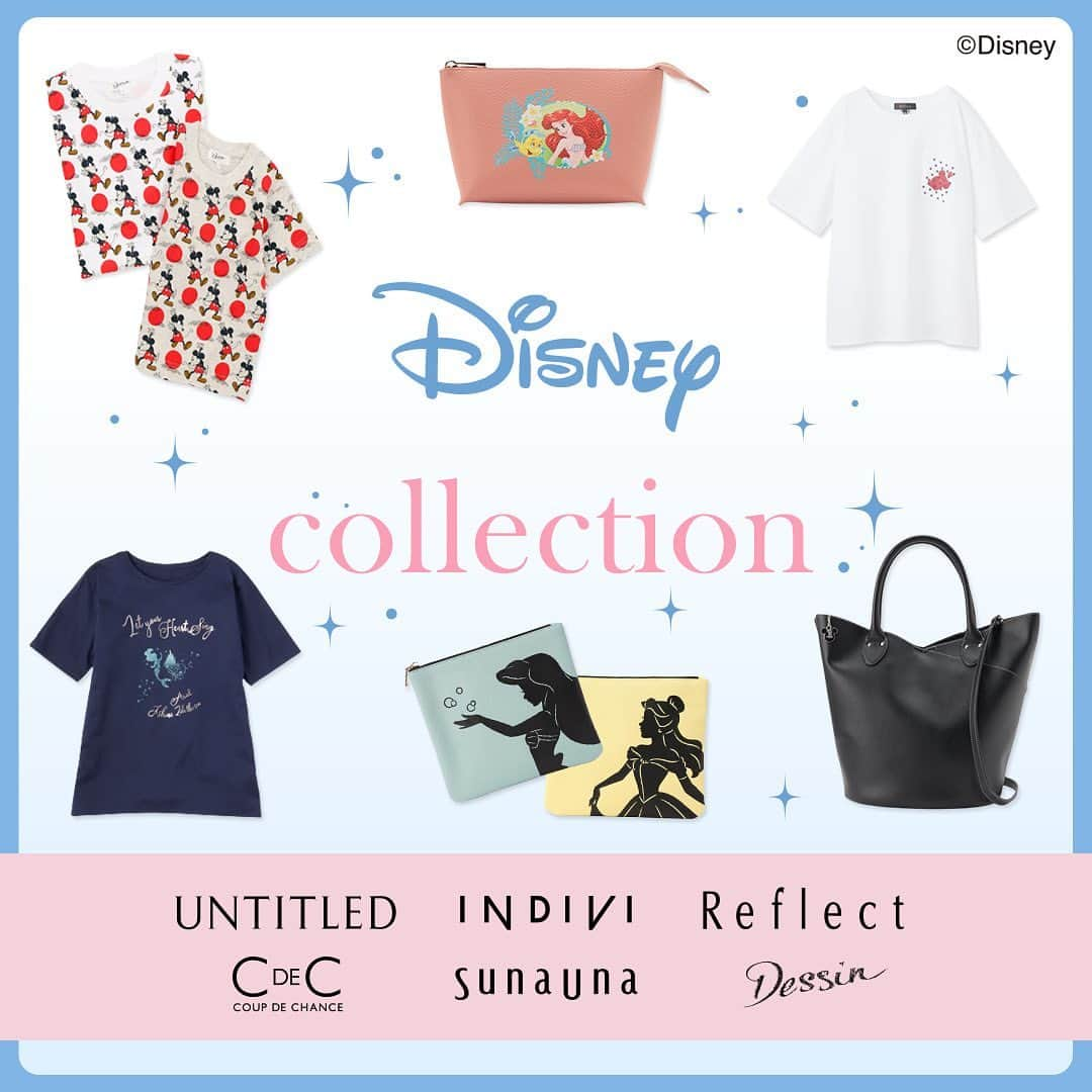 cdec_official Aesthetic Senseのインスタグラム：「【NEWS】 UNTITLED、INDIVI、Reflect、COUP DE CHANCE、SunaUna、Dessin からディズニーキャラクターデザインの限定アイテムが 続々登場!!  7/26(水)より公式オンラインストアにて公開いたします。 https://store.world.co.jp/s/feels/disney/ または@world_onlinestore のプロフィールURLから ご覧いただけます。 ． ． #coupdechance #cdec #クードシャンス #クード  #Disney #Pixar #ディズニー #ピクサー  #リトルマーメイド #アリエル #ラプンツェル   #ミッキーマウス #蒸気船ウィリー #toystory #トイストーリー  #ロッツォ #エイリアン #ウッディ #バズライトイヤー  @untitled_official.jp  @indivi__official  @reflect_kobe_official  @cdec_official  @sunauna.official  @dessin_official_jp」