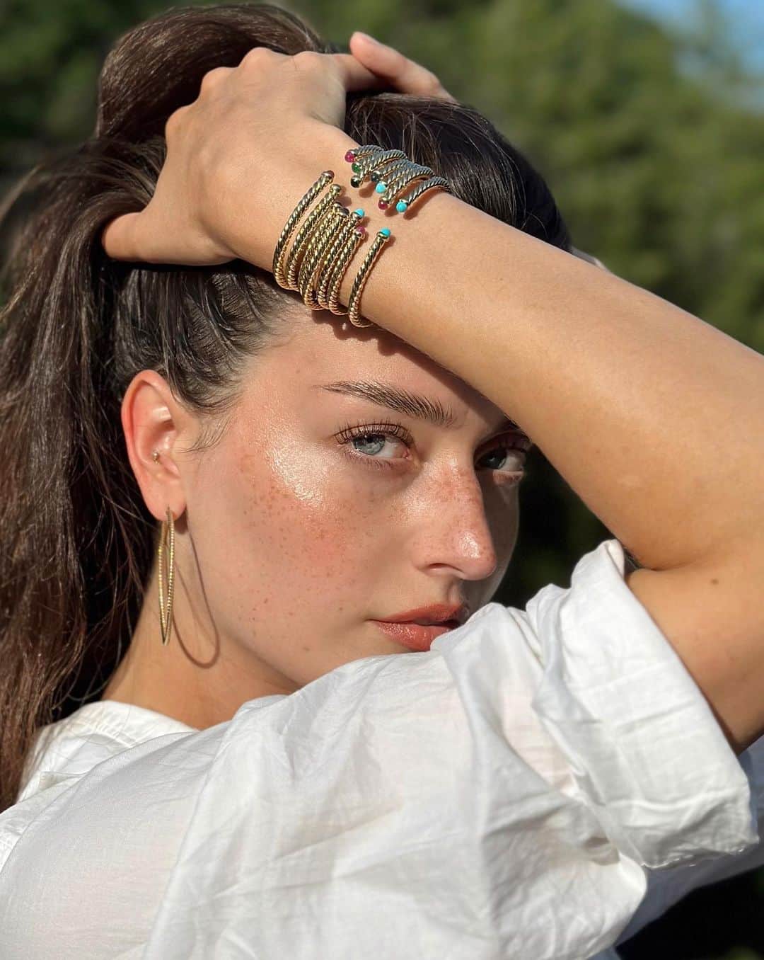 ジェシカ・ジェーン・クレメントのインスタグラム：「Flexible, comfortable, timeless. #DYCablespira @davidyurman #DYPartner #dycreativityinspires」