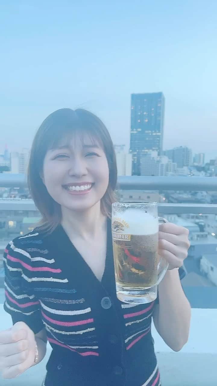 天野麻菜のインスタグラム：「ビール女子。3550」