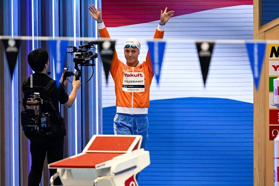 キーラ・トゥサントのインスタグラム：「Not the world championships I trained for. Will be back 💪🏼 #ArenaWaterInstinct #elkedagbeter #TeamNL 📷: @bsragencynl」