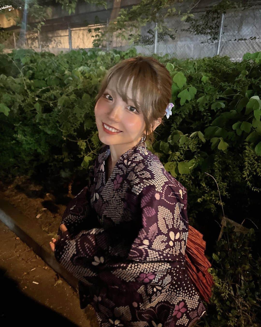 かのあい。さんのインスタグラム写真 - (かのあい。Instagram)「やっぱ花火は良きですね‪ ♡゛‬ 花火の音の心臓に響く感じ好き𓈒𓂂𓏸 . #浴衣  #夏祭り  #japanesegirl」7月26日 20時52分 - _aiai.com_