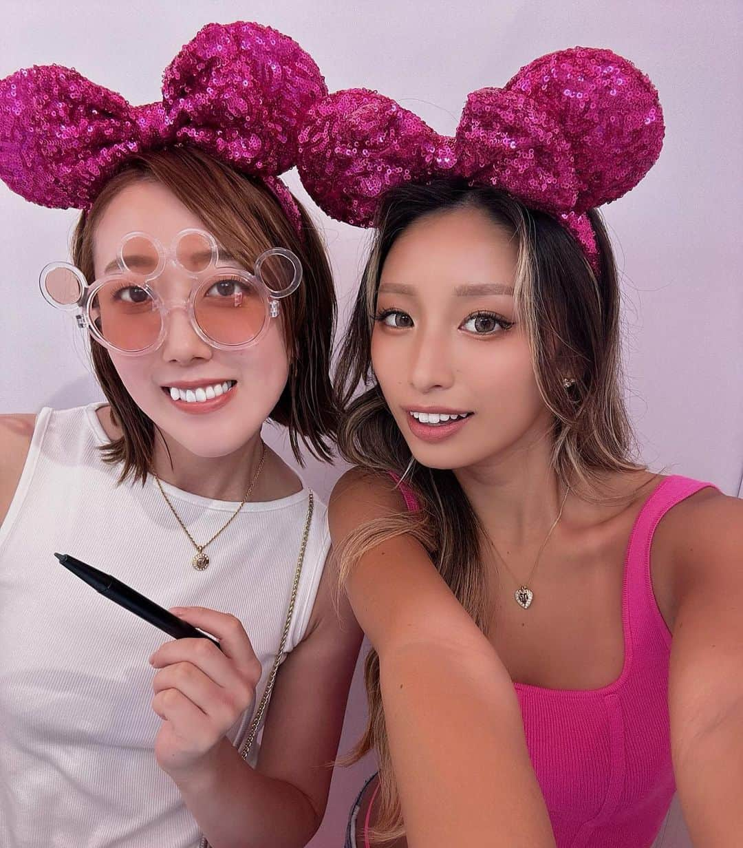 hanaさんのインスタグラム写真 - (hanaInstagram)「・ ・ 💞💞💞  #disney#bf#bestie#pink」7月26日 21時04分 - __87.hana_