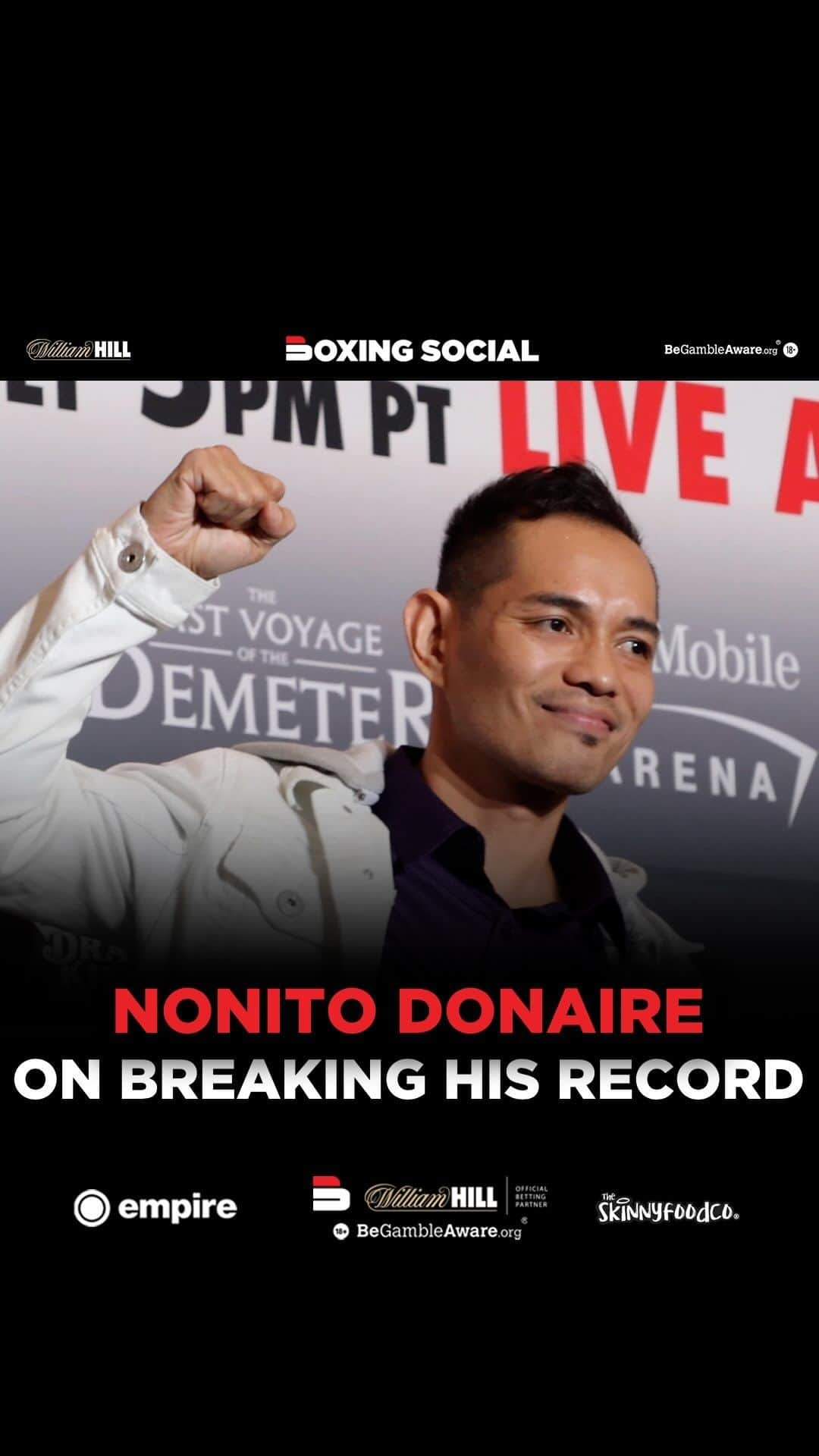 Noito Donaireのインスタグラム：「🗣️”KEEP CONTINUALLY BEATING MY RECORD, I’M ALL FOR THAT”   @NonitoDonaire is ready to beat his own record on Saturday night🏆   GET 20% OFF at @EmpireFightStore with the code ‘BS20’ on: empirefightstore.com  #NonitoDonaire #Boxing」