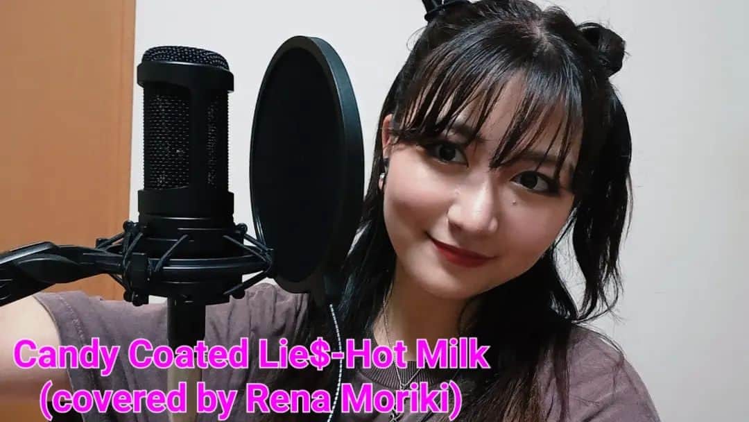森木レナのインスタグラム：「🐰New YouTube Video🐰 Candy Coated Lie$-Hot Milk/covered by Rena Moriki  Hot Milk is my favorite rock band. And this song is my most favorite their's song. I made this track used desktop music product and played the guitar and sing myself. I hope you enjoy this video!!  Let's search "Rena moriki" on YouTube! If you type my name, you can find my channel and this video🥛💗  #hotmilk #coversong #rockband  @hotmilkhotmilk @hotmilkhan @hotmilkdeller @hotmilkjim @hotmilktom」