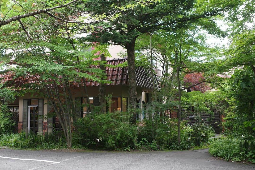 石井輝明のインスタグラム：「長野、軽井沢。 店内が満席でテラス席だったけど、軽井沢は涼しかった。 さすが避暑地。  長野は今回これでおしまい。 どこも素敵だった。 また軽井沢には避暑しに行きたい。  #丸山珈琲軽井沢本店 #cafe #coffee #カフェ #コーヒー #喫茶店 #長野カフェ #軽井沢カフェ #カフェ芸人」