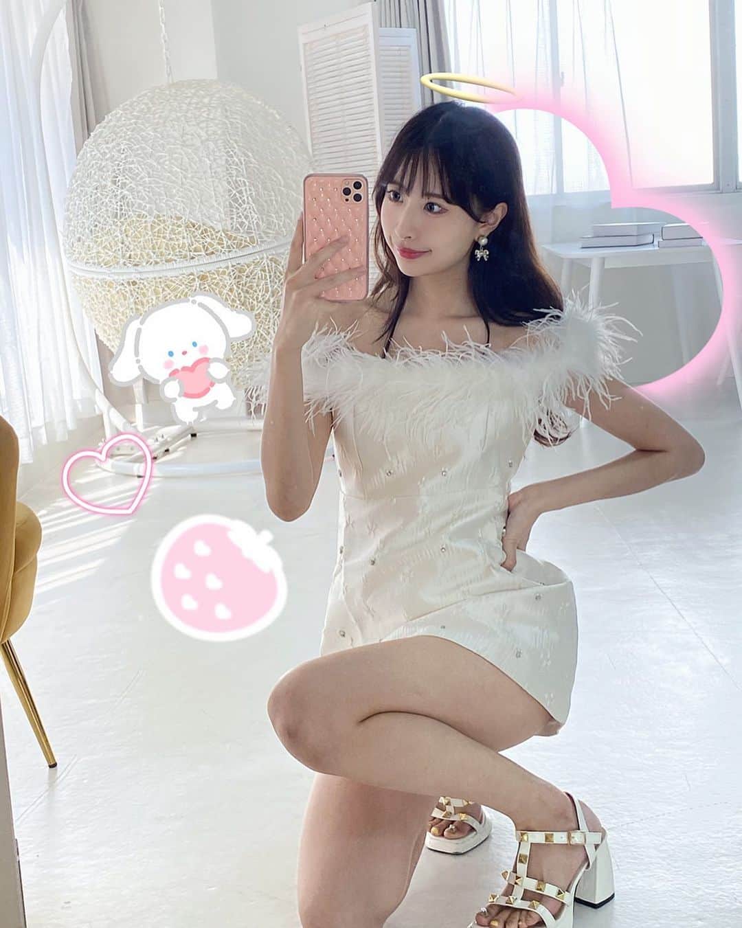 藤川らるむのインスタグラム：「天使やってみてる໒꒱· ﾟ🤍」