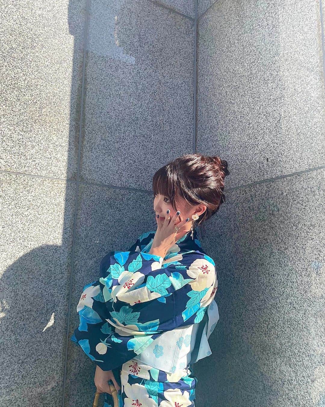 大汐姫菜さんのインスタグラム写真 - (大汐姫菜Instagram)「初浴衣🎆💙  着付け.ヘアは学校の行事で先輩方にして頂きました🥲 今年はあと何回着れるかな 💭‪‪❤︎‬」7月26日 22時29分 - hiinannn_____24