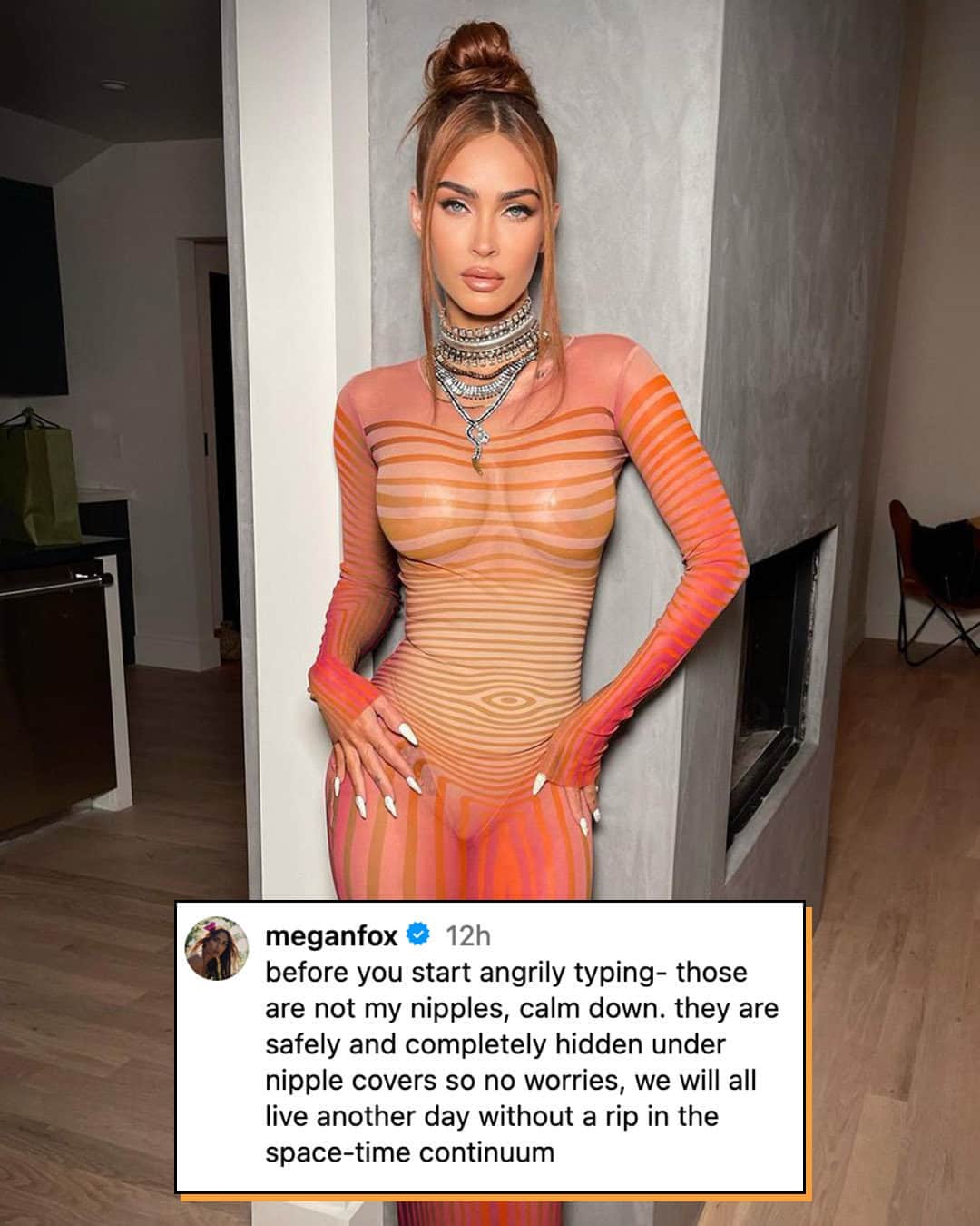 E! Onlineさんのインスタグラム写真 - (E! OnlineInstagram)「This is J̶e̶n̶n̶i̶f̶e̶r̶'̶s̶ Megan Fox's body, and she's going to wear whatever she wants, thank you very much. 🔥 She claps back at critics of her see-through dress at the link in our bio. (📷: Instagram)」7月26日 23時01分 - enews