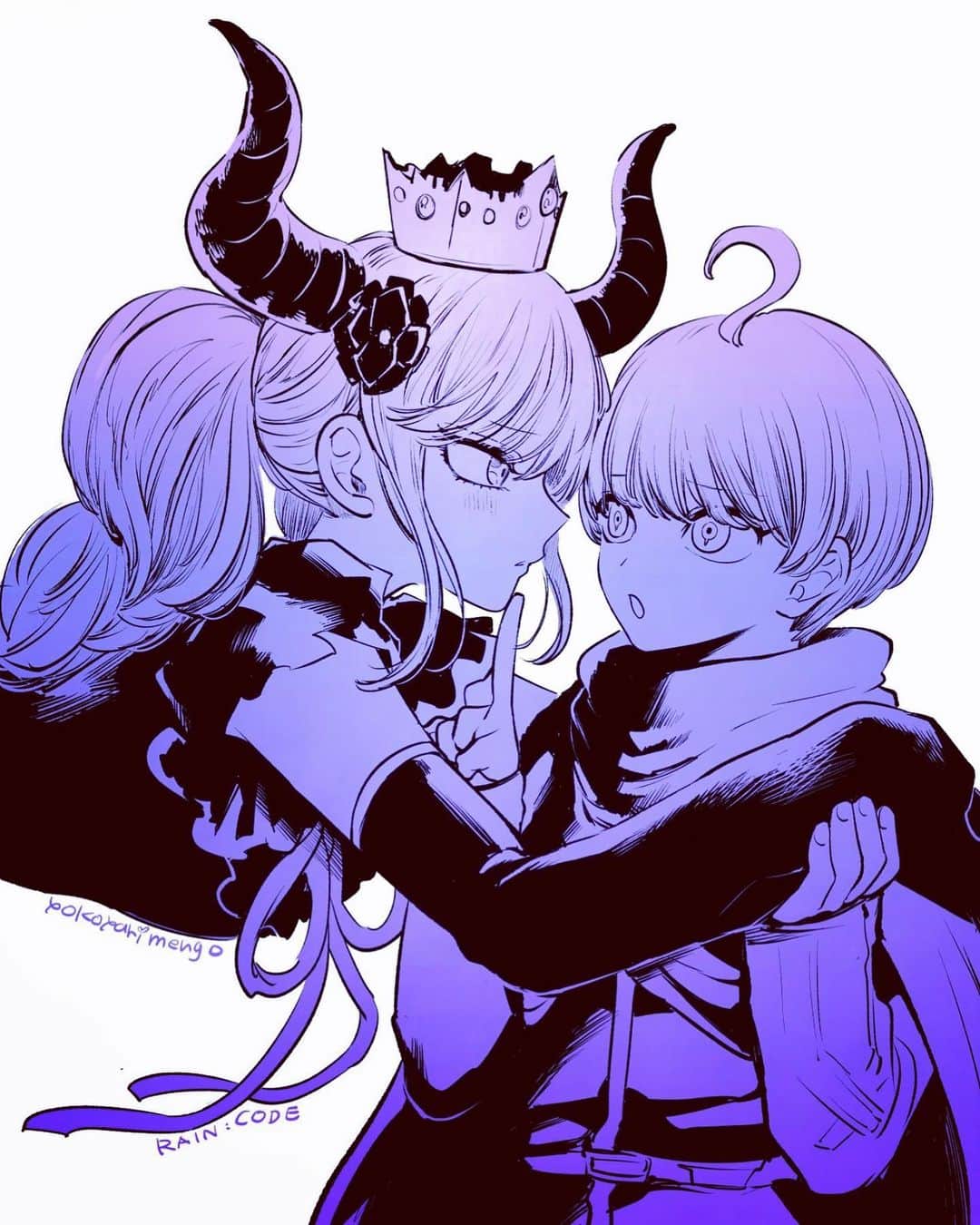 横槍メンゴのインスタグラム：「クリアするとまた見方が変わり最高の2人  #レインコード #RAINCODE」