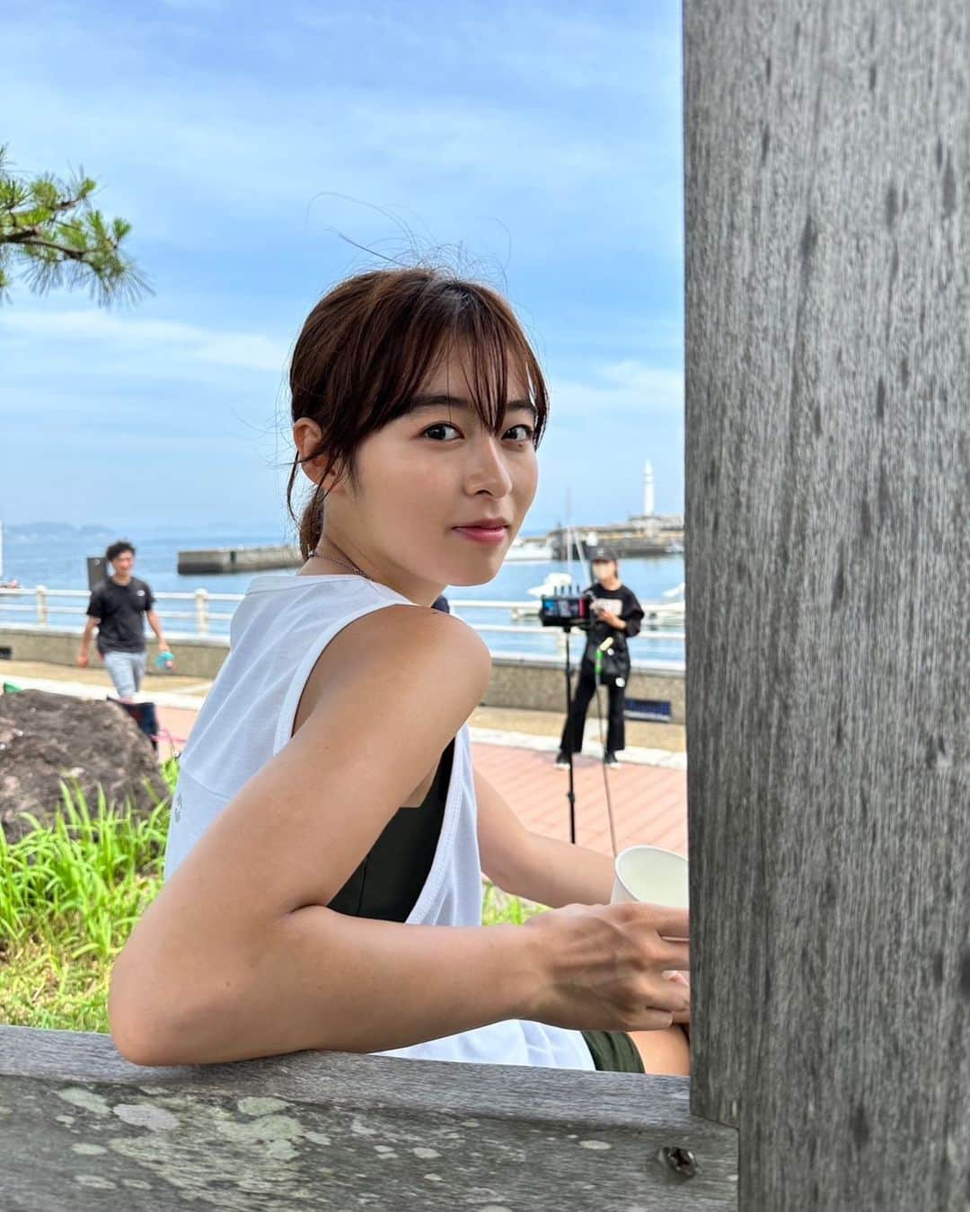 森七菜さんのインスタグラム写真 - (森七菜Instagram)「真夏のシンデレラ　オフショット  #森七菜  #もりななのきまぐれ #真夏のシンデレラ #夏シン #ジョギング後 #暑いので水分補給忘れずに #連続投稿20日目 #ギリギリセーフ」7月26日 23時24分 - nana_mori_official