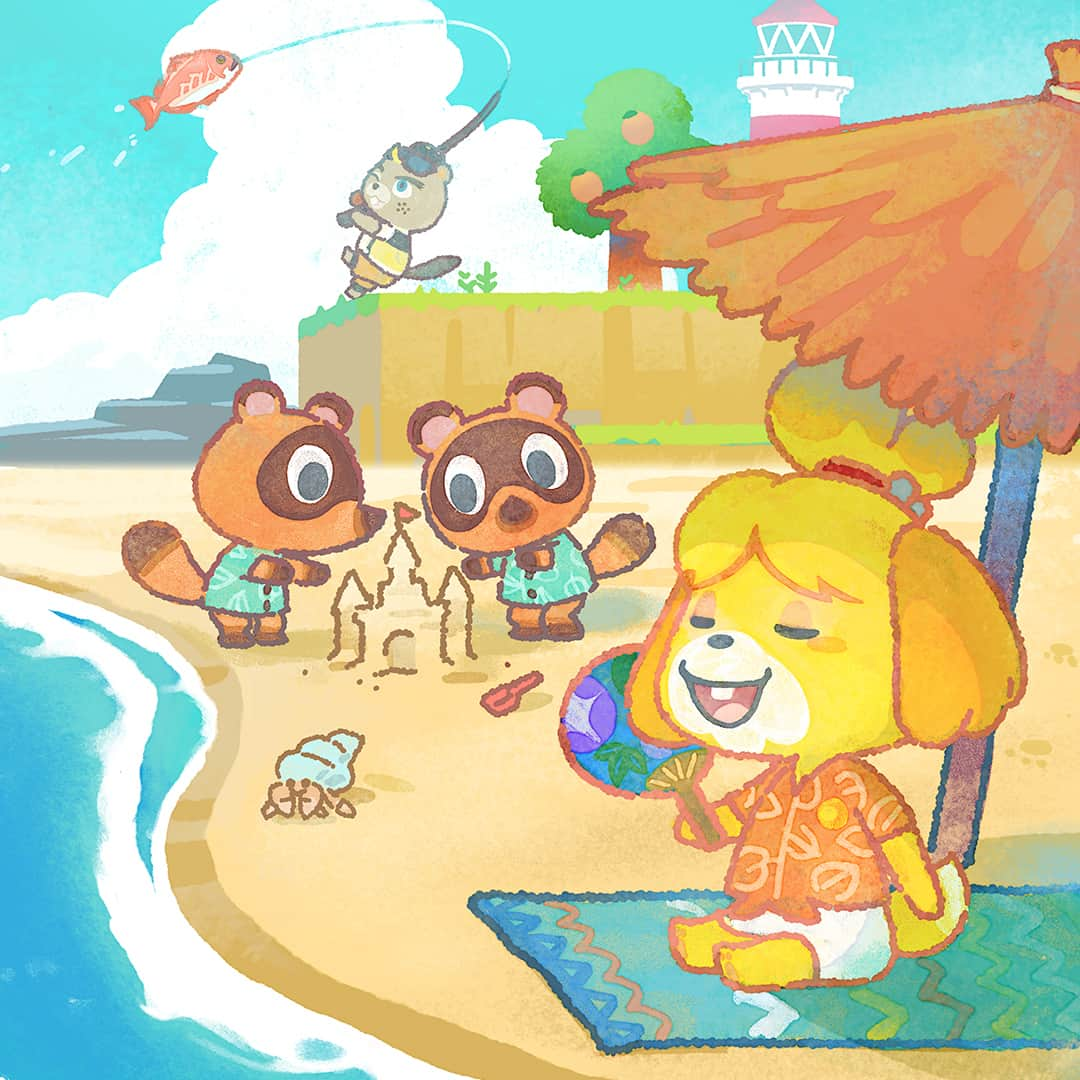 任天堂アメリカさんのインスタグラム写真 - (任天堂アメリカInstagram)「Summertime on your Animal Crossing: New Horizons island and the living is easy!  #AnimalCrossing #AnimalCrossingNewHorizons #NintendoSwitch #Isabelle #videogames #gaming #summer」7月27日 1時00分 - nintendoamerica