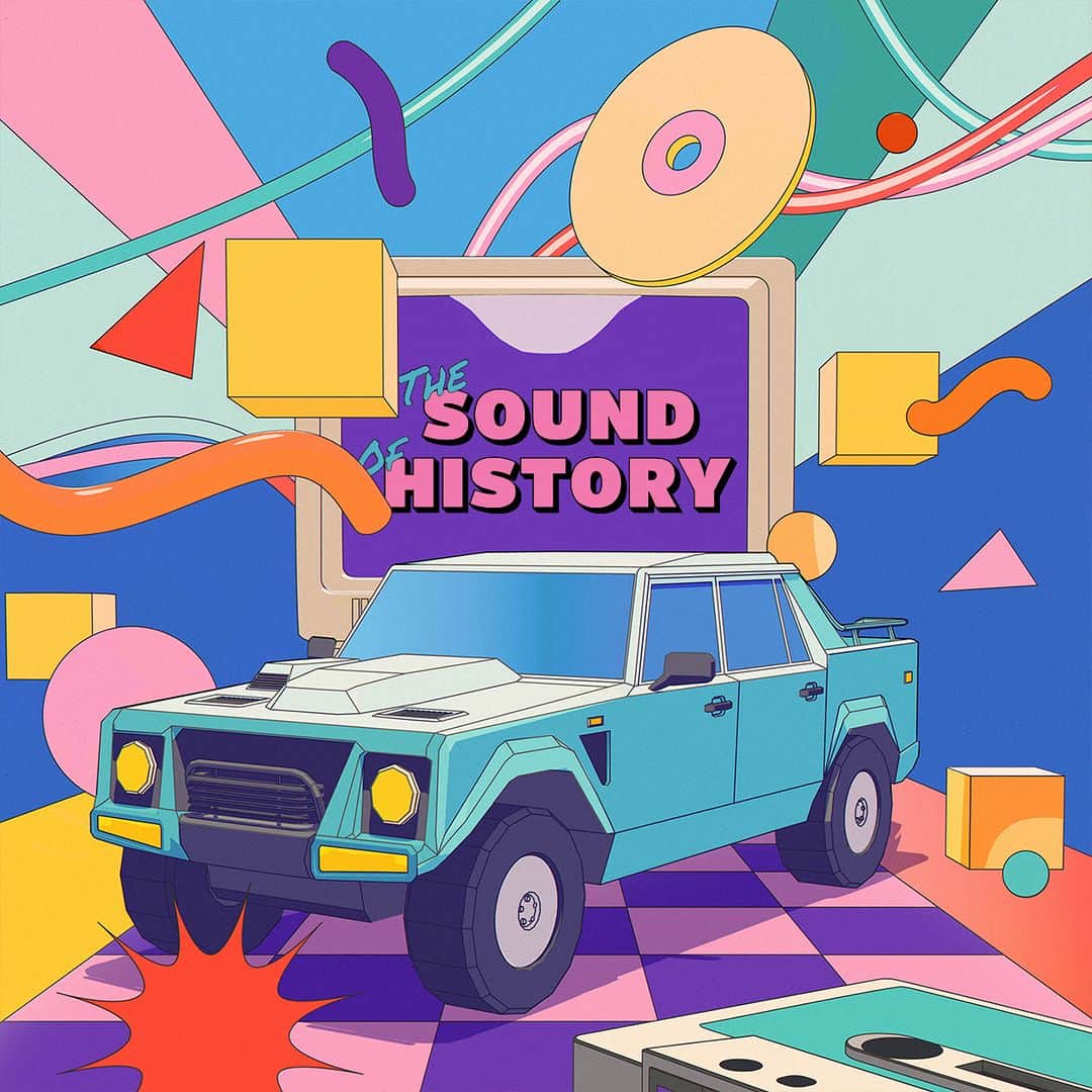 ランボルギーニのインスタグラム：「Our musical journey through the last six decades reaches its rhythmic pinnacle with this 90s playlist.  An adventurous and audacious exploration of sound – and when we talk about exploration, our LM 002 is the perfect choice.  This is the latest “The Sound of History” playlist created by our users.  Listen to it on Spotify.  #Lamborghini #TheSoundOfHistory」