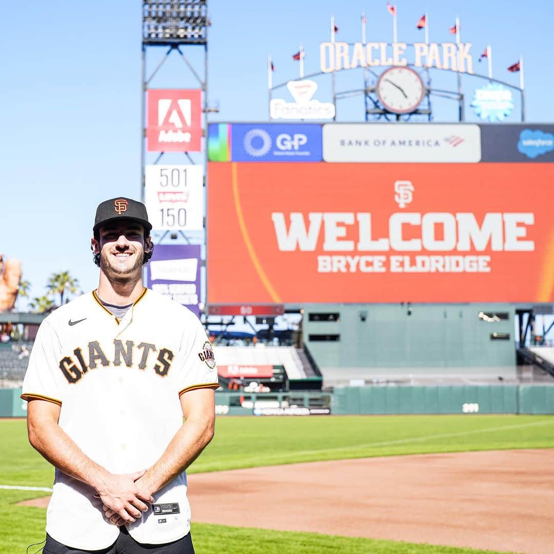 サンフランシスコ・ジャイアンツのインスタグラム：「A day to remember for our first-round pick, Bryce Eldridge 👏」