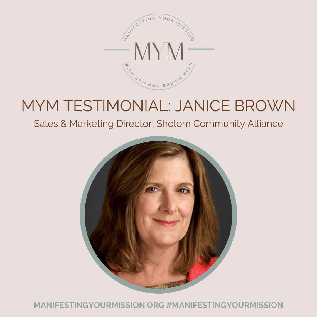 ブリアンナ・ブラウンのインスタグラム：「MYM Testimonial: Janice Brown ✨ Sales & Marketing Director, Sholom Community Alliance ⠀⠀⠀⠀⠀⠀⠀⠀⠀ "When I was in a transition in my career, I relied on Brianna's Manifesting Your Mission Guidebook to remind me of the fundamentals of goal-setting. I became intentional and focused on what I wanted and what I didn't want in my next opportunity. ⠀⠀⠀⠀⠀⠀⠀⠀⠀ I began to discover my 'why's' and my purpose for exploring a career in a new industry at this point in my life. An important part of my journey was my daily practice of journaling and prayer. ⠀⠀⠀⠀⠀⠀⠀⠀⠀ After much patience and persistence, I landed a wonderful new career in a profession that I am passionate about, in an industry in which I can make an incredible impact on others, utilizing my sales and marketing experience as well as coaching experience.  ⠀⠀⠀⠀⠀⠀⠀⠀⠀ Thank you, Brianna!" ⠀⠀⠀⠀⠀⠀⠀⠀⠀  THANK YOU Janice for staying the course using the Manifesting Your Mission Guidebook!   If you want to be thriving and pivot check out the website and learn more about the MYM process, the guidebook, workshops, retreats, private sessions or group sessions that can help you quickly up level .  To read more testimonials, learn more, or purchase your guidebook, click the link in bio or visit: ManifestingYourMission.org ✨🌟💫⭐️」
