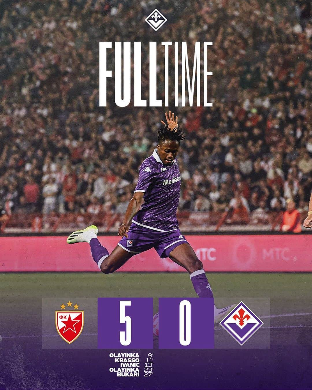 ACFフィオレンティーナさんのインスタグラム写真 - (ACFフィオレンティーナInstagram)「Full time.  #forzaviola #fiorentina #stellarossafiorentina」7月27日 4時56分 - acffiorentina