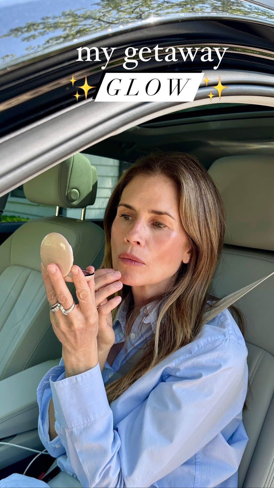 のインスタグラム：「Taking ‘The Getaway Edition’ out for a test drive! 😎🛞   This exclusive @nordstrom set has everything you need for the ultimate weekend look.✨ It includes: Super Loaded in limited-edition Peau de Santé for ‘you look well’ radiance, our best-selling Baby Cheeks in Petal (plus special pink packaging!), and Les Nudes—my favorite sheer lip palette.  Grab it while you can at the #NSALE 💛」