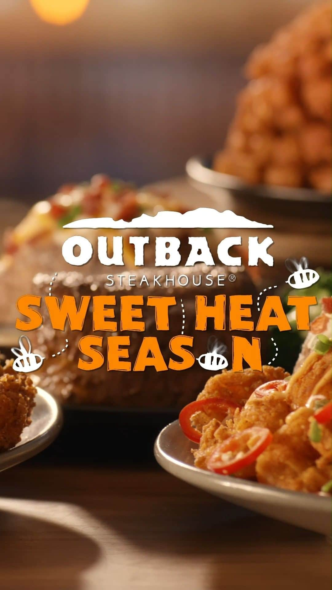 Outback Steakhouseのインスタグラム：「#SweetHeatSeason has arrived. 🍯🌶️😎 Taste NEW Hot Honey dishes, available for a limited time.」