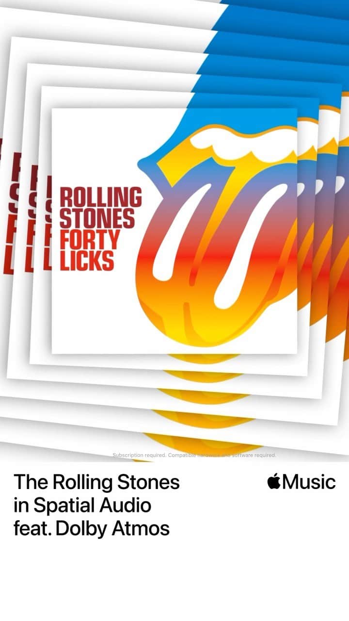 The Rolling Stonesのインスタグラム：「Celebrate Mick’s birthday with Forty Licks, available to stream now in Dolby Atmos spatial audio. Listen now on @applemusic!」