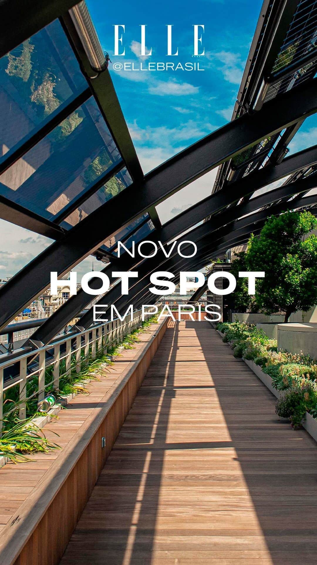 ELLE Brasilのインスタグラム：「Procurando um hot spot parisiense para tomar uns drinks e aproveitar o verão na cidade europeia? Achou! Nesse vídeo, nossa correspondente @anagarmendia mostra o roof top do Hotel @hotelmadamereve , que tem um jardim suspenso com vista panorâmica e um restaurante incrível de sushi. Quem tem viagem marcada pra Paris já pode anotar a dica! (vídeo: @ricardojfer)」