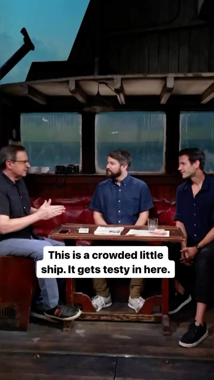 コリン・ドネルのインスタグラム：「TOMORROW: @anthonymasoncbs sits down with @sharkonbroadway stars @brightmansomesay, @colindonnell, and @ianxshaw, delving into the egos, tension and mesmerizing chemistry that shaped the making of the legendary 1975 film “Jaws”. 🦈」