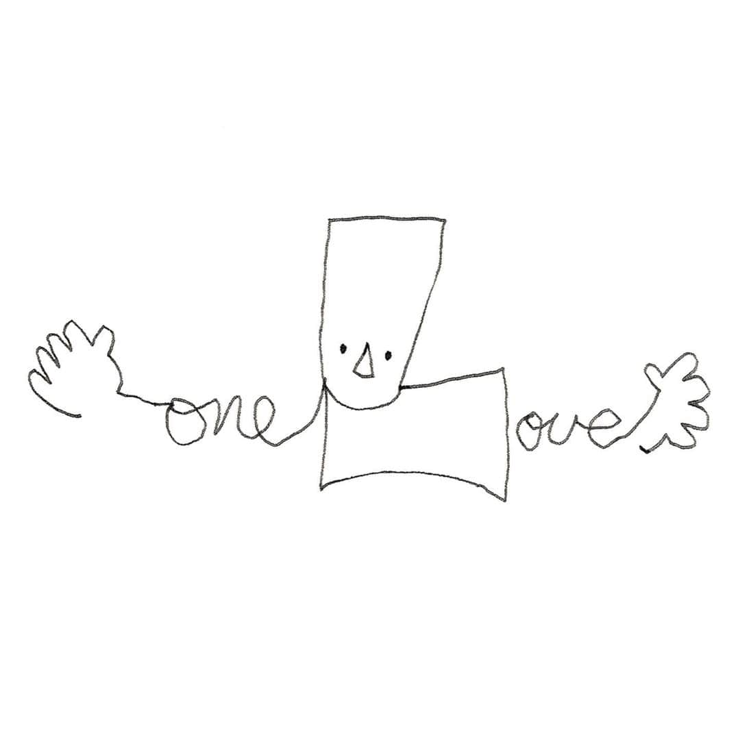 紫舟さんのインスタグラム写真 - (紫舟Instagram)「one love」7月27日 7時55分 - sisyu8