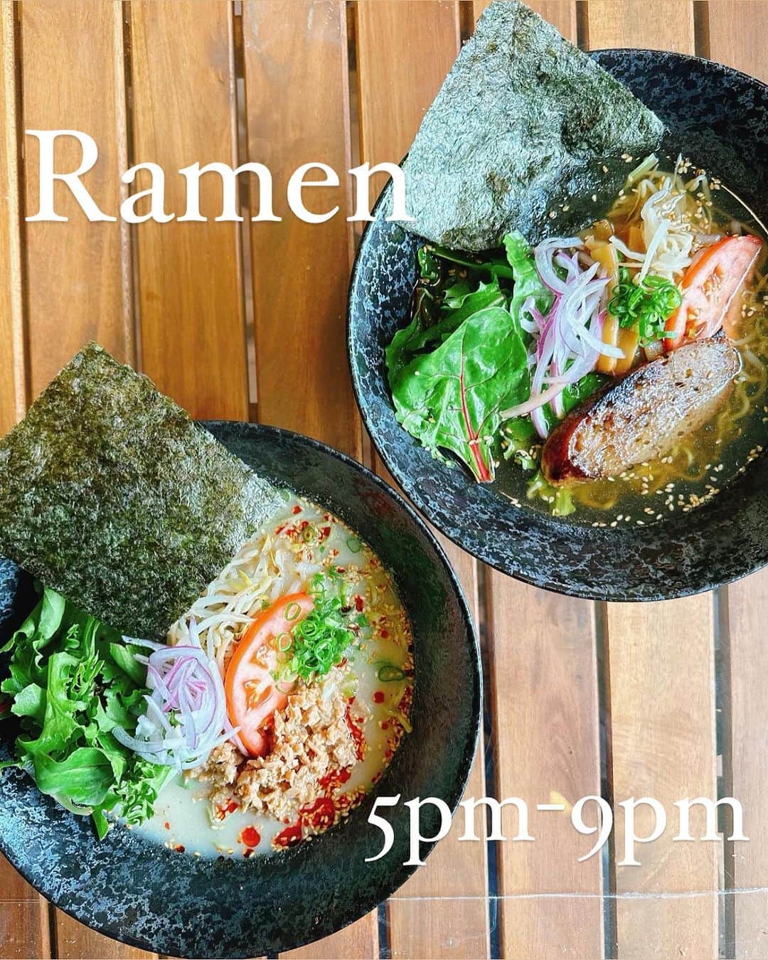 Peace Cafeのインスタグラム：「100%plant-based, vegan ramen available after 5pm, takeout also available! Flavors include soy sauce, yuzu salt, tantan, and spicy tantan! Come try this delicious, healthy ramen made by a former Japanese Chef Shota! Choose from Regular, Mulberry Noodle, or Gluten Free Noodle. You can also order from the regular menu👍  #ramen #vegan #plantbased #healtyfood #glutenfreeoption #noodle #oahu #hawaii #yummy #dairyfree #homemade #phiten #mulberryleafpoweder #soup #takeoutfood」