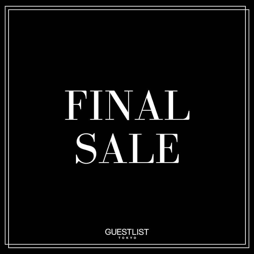 haunt Daikanyamaさんのインスタグラム写真 - (haunt DaikanyamaInstagram)「【information】 @guestlist__tokyo @haunt_daikanyama  ＼FINAL SALE MAX60%OFF／ アイテム追加＆今季春夏アイテムもプライスダウン 在庫の少ないアイテムもございます！お見逃しなく  ※HAUNT代官山(月曜定休)も同時開催  #guestlisttokyo #ゲストリストトーキョー #haunt #ハウント #haunt代官山 #ハウント代官山」7月27日 11時00分 - haunt_daikanyama