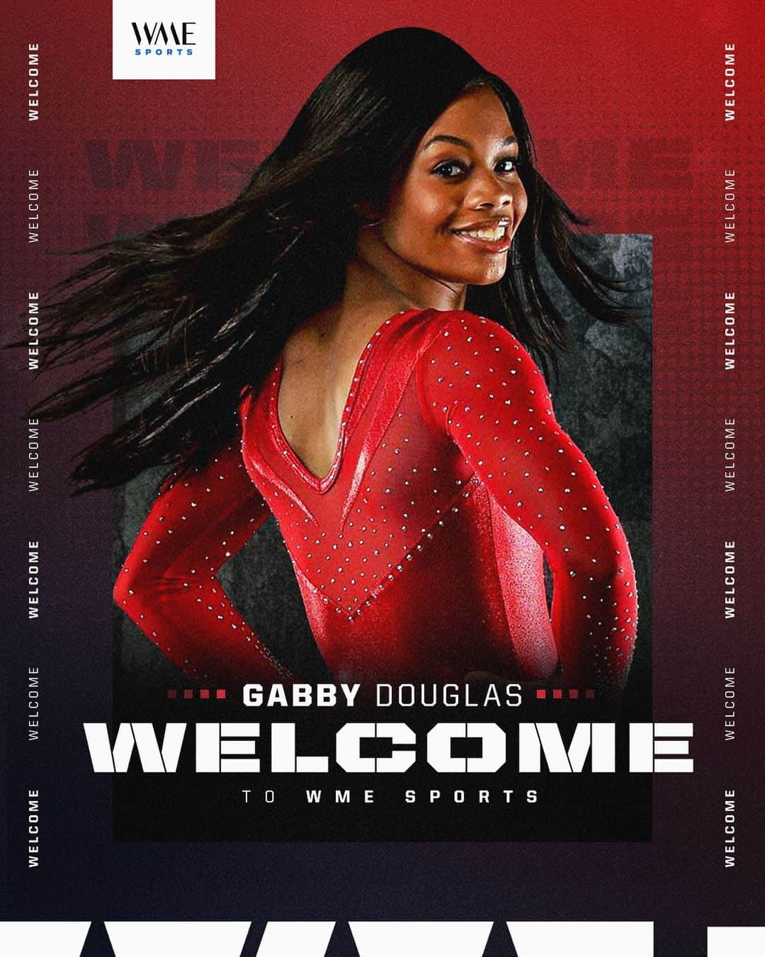 ガブリエル・ダグラスのインスタグラム：「WME Sports is proud to announce that we have signed three-time Olympic Gold Medalist Gabby Douglas.   In 2012, Gabby was part of the "Fierce Five" USA gymnastics team and became the first woman of color to win the Olympic All-Around Gold Medal and an Individual All-around Gold Medal. Four years later, in 2016, Gabby returned to the Olympic Games in Rio De Janeiro, where she helped the United States win a consecutive gold medal – her third – as a member of the "Final Five."   After taking a hiatus from gymnastics, Gabby recently announced her comeback to gymnastics and is training hard with her eyes on the 2024 Olympics in Paris.   Welcome to the family, Gabby!」