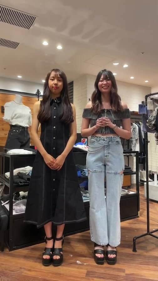 ENVYMのインスタグラム：「【𝙞𝙣𝙨𝙩𝙖𝙇𝙄𝙑𝙀🎬】 ⁡ ⁡ 今週の新作5型紹介しています🙇🏼‍♀️ ぜひチェックしてください☑️ ⁡  MYU / 165cm YUI / 165cm ⁡ --------------------------------- ⁡ SUMMER SALE開催中🔥 ぜひWEBSTOREをご覧ください❕ ⁡ ⁡ #envym #2023ss #summer」