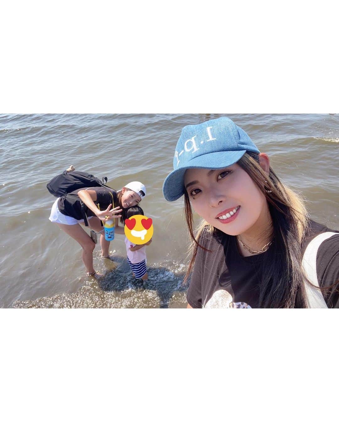 中里さや香のインスタグラム：「まいちゃん　@maimaidazo と初めて昼間遊んだ記念日笑😂  葛西臨海公園に行ってきたよー💓  娘もまいちゃん好きになって、私が抱っこしようとしたり追いかけるとまいちゃんの所に逃げるっていう笑🥹  楽しかった〜！また遊びたいな〜💓  #仲良し#葛西臨海公園#海#sea#女の子ママ」