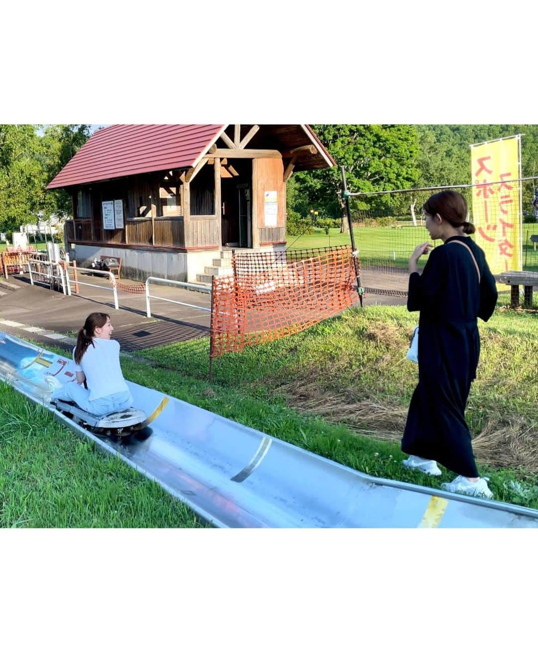 今井麻椰さんのインスタグラム写真 - (今井麻椰Instagram)「これぞ北海道！自然の中のアクティビティ🍃 色々シュールなんだけど大人も楽しめる😂  ワイヤーで山に登ってく時、ひっくり返りそうで意外と怖かった。笑  屋内外に遊び場がたっくさんあるから是非ここに泊まって欲しい☺️🍃  #北海道 #北海道旅行 #道南 #道南旅行 #森町 #大沼 #グリーンピア大沼 #FMノースウェーブ #ノースウェーブ」7月27日 22時18分 - maya_imai_124