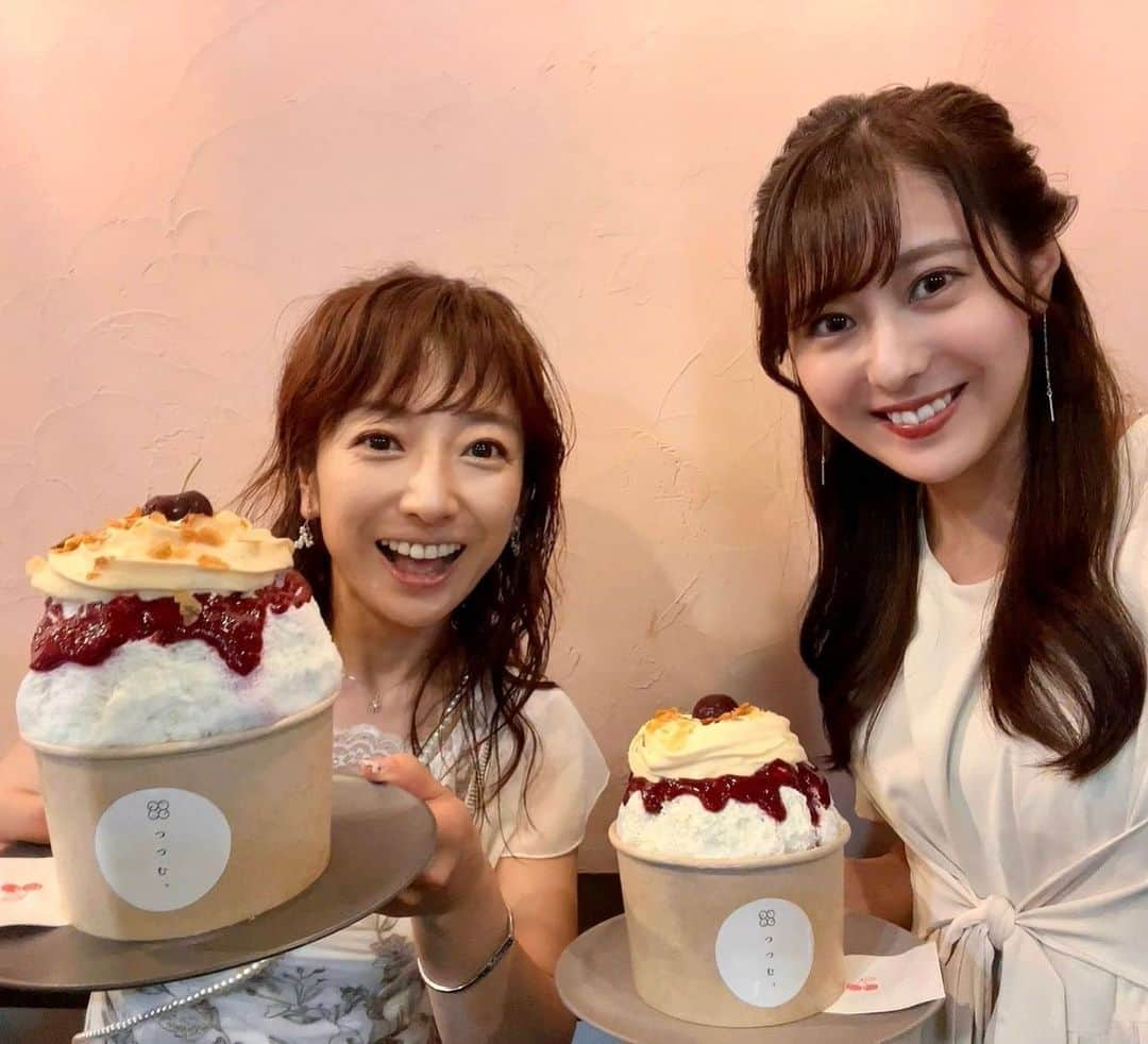 佐藤彩さんのインスタグラム写真 - (佐藤彩Instagram)「結衣ちゃん✨ Happy birthday🎂✨  東京へ遊びに行くたびに会っている大堀結衣ちゃん🥹 (@oohoriyui )  HBCを離れても仲良くしてくれています☺️ . . 先日は、朝ごはんを一緒に食べたあと 結衣ちゃんのお友達でかき氷好きの方から教えてもらったという、絶品かき氷を味わいました🍧  前回5月は、誕生日を祝ってくれたり、アフタヌーンティーや、行ってみたかった映えスポットにも付き合ってくれたりして、充実の時間☺️✨  毎回楽しいひとときをありがとう✨  そして、会うたびにどんどん美しくなっていく結衣ちゃんから、私も刺激を受けています🥹  また秋に会おうね🤗  #ハッピーバースデー #大堀結衣 アナ  #東京の思い出 #かき氷 #得意の時差投稿」7月27日 13時38分 - hbc_ayasato