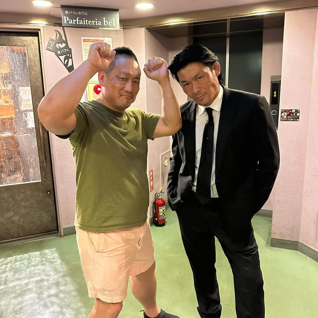 高木三四郎のインスタグラム：「ようこそ50代へ！ お誕生日おめでとうございます！ #坂口征夫 #ddtpro #プロレス」