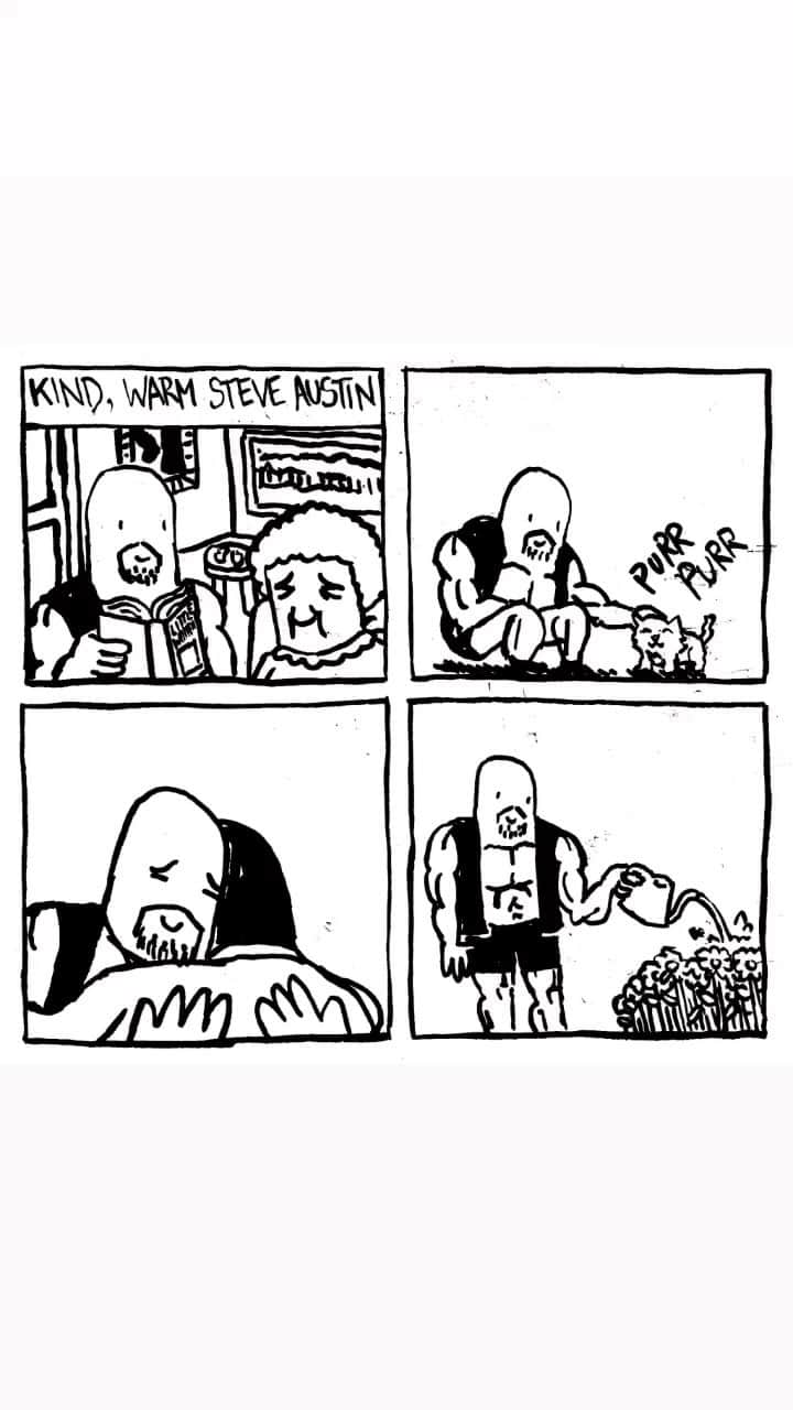 ストーン・コールド・スティーブ・オースチンのインスタグラム：「🔊⬆️  Artist @hausofdecline」