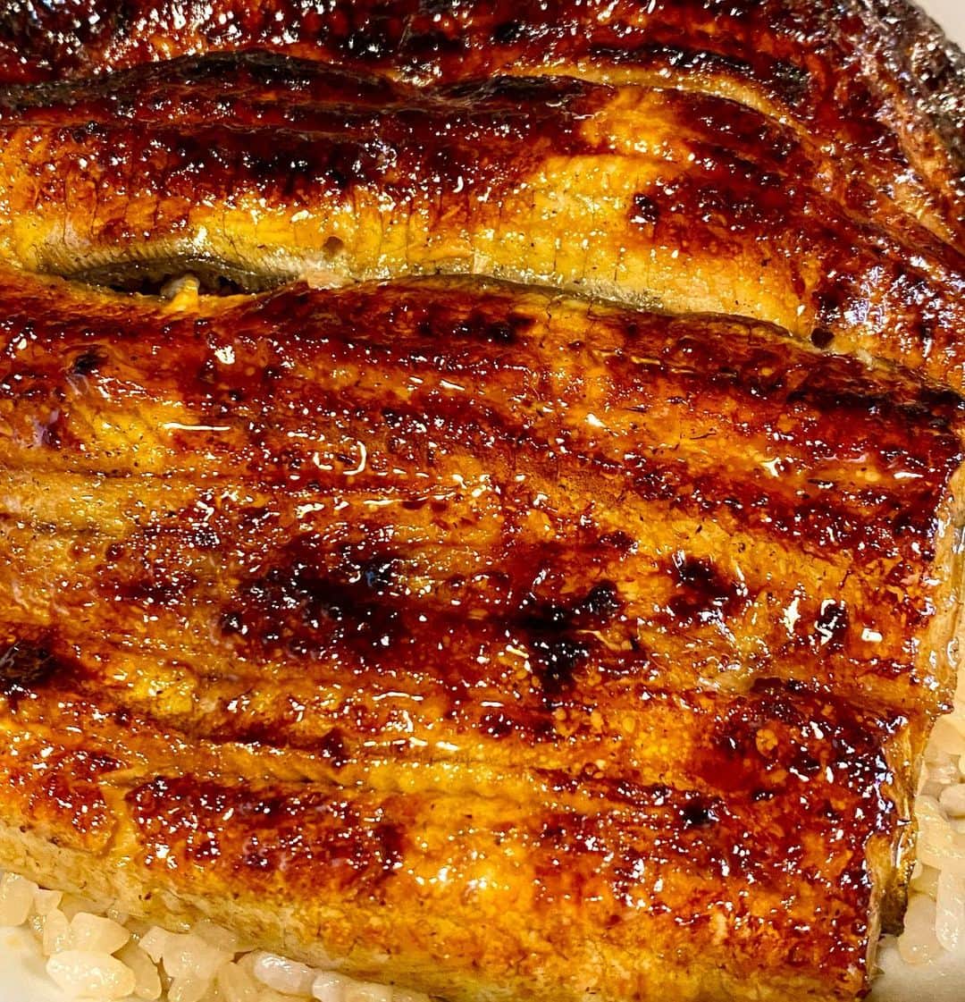 江口寿史のインスタグラム：「今夏の丑の日には３日早いが、イベント疲れが溜まってるので鰻食うた。個人的には「うな重」より「うな丼」の方に惹かれるのは何故かなー。」