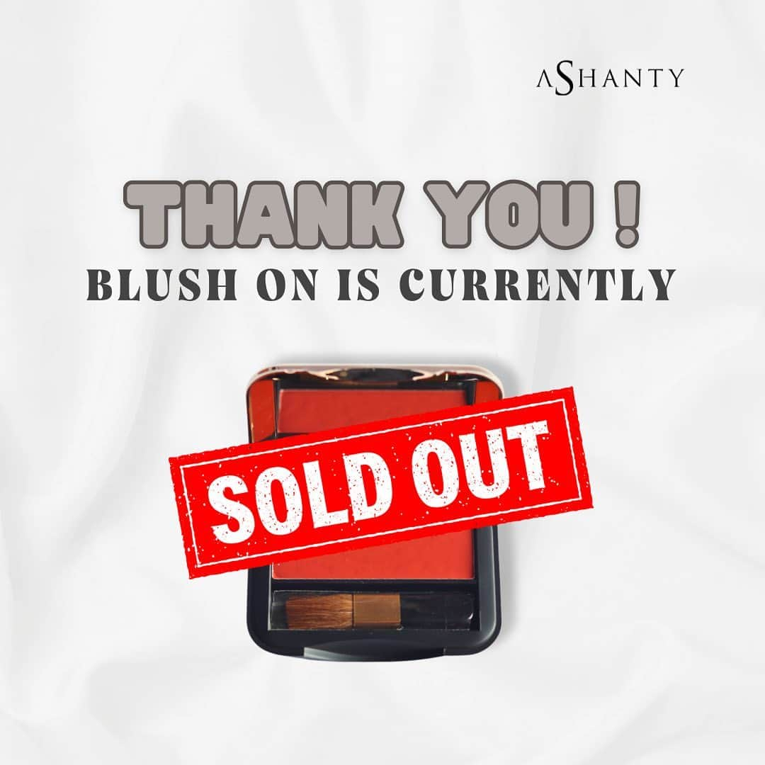 ASHANTY BEAUTY CREAM OFFICIALのインスタグラム：「YEAY‼️💕  We are happily announce that our variant of Blush On has already SOLD OUT❤️‍🔥 Thank you for trusting our product ladies! 💋  #ashantycosmetics #ashanty_ash #cosmetics #cosmetic #makeuptutorial #rekomendasimakeup #makeuplover #lokalmakeup #makeupnatural #makeuplooks」