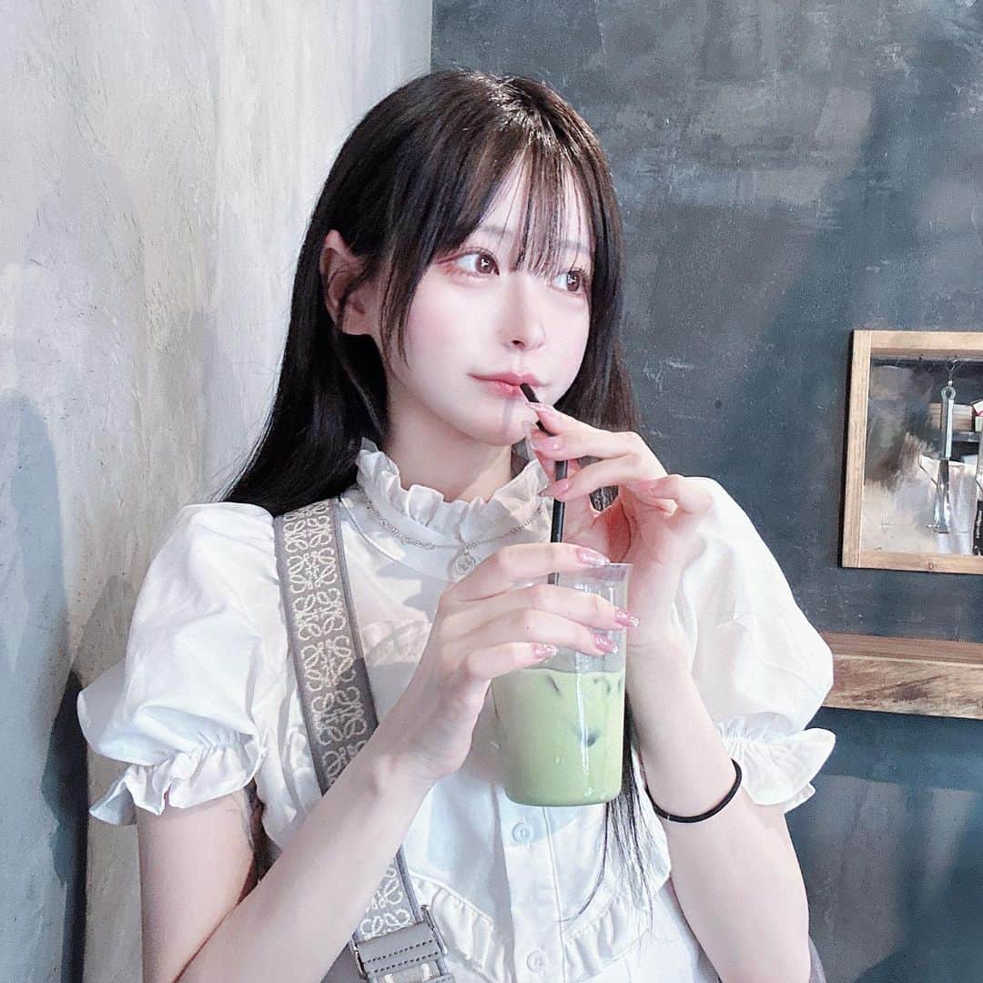 のインスタグラム：「今年の夏は抹茶ばっか飲んでる🍵」
