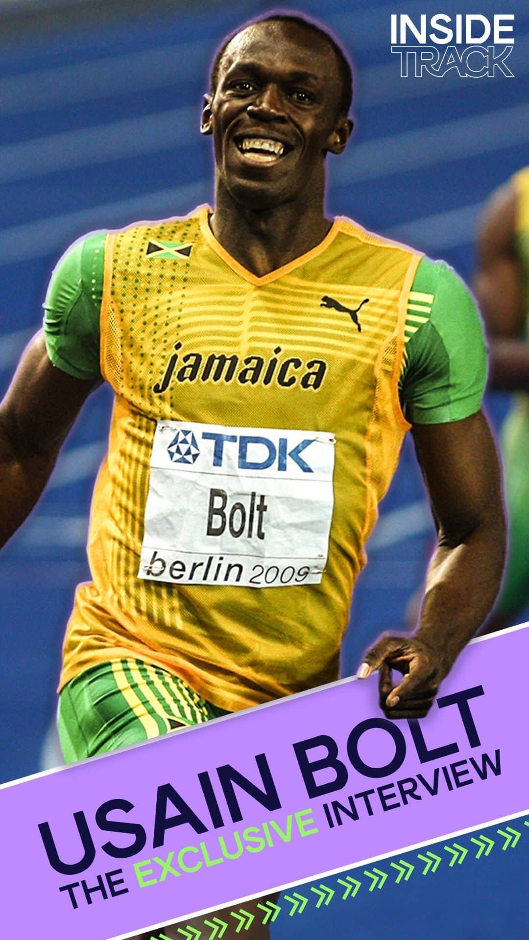 ウサイン・ボルトのインスタグラム：「"Sport was just everything"  🇯🇲´s @usainbolt on the early years that moulded the world’s fastest man ⚡️  Our exclusive interview — on tough times, world records and the future — in full on Inside Track.  Link in bio 📲」