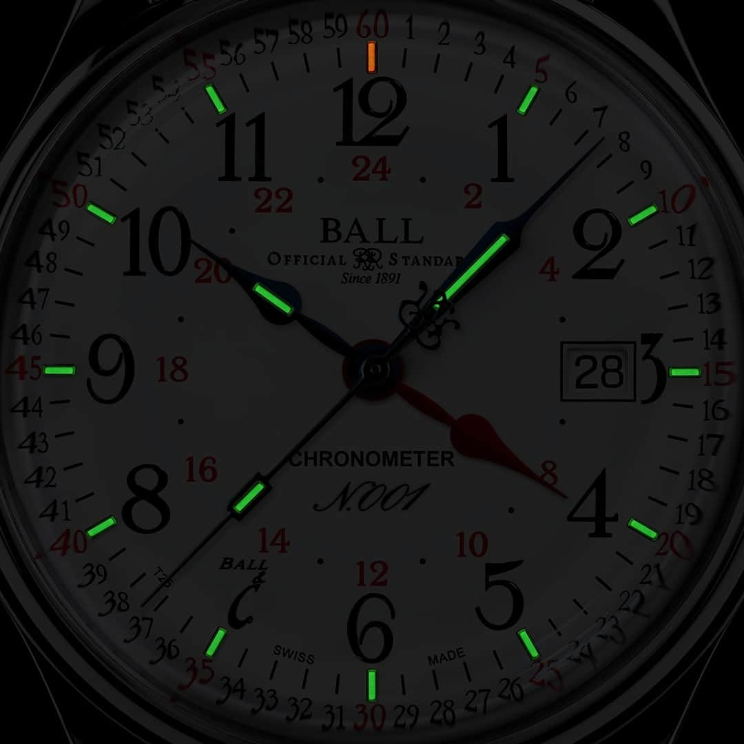 ボール・ウォッチさんのインスタグラム写真 - (ボール・ウォッチInstagram)「Designed to honor standard time and the official railroad standard watch created by Webb C. Ball. Featuring revolutionary micro gas tubes for extreme readability in darkness along with GMT functionality, the Trainmaster Standard GMT is a retro dress watch with its enamel dial, Arabic numerals and poire squelette hands. Limited to 999 pieces, the timepieces are tributes to our fearless pioneer and enduring heritage. Discover more at shop.ballwatch.ch, to select your edition number and personalize with engraving. ⁠ ⁠ linkinbio⁠ ⁠ #ballwatch #swissmade #train #heritage #railroad #railway #artpiece #pocketwatch #classic #timepiece #craftmanship #lumewatch #watchcollecting #wotd #watchesofinstagram #instawatch #watchnerd #wristcandy #watchpics #watchfam #watchaholic #watchaddict #montres #relojes #swisswatches #watchcollector #craft #enamel」7月27日 19時15分 - ballwatch