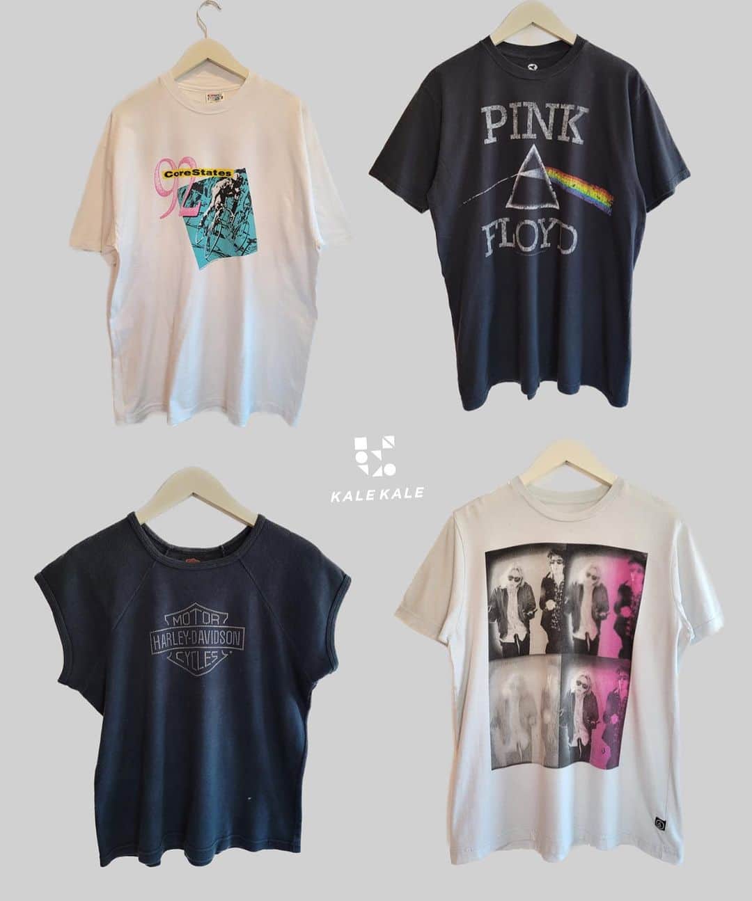 gallerieのインスタグラム：「Vintage T-shirt 👕 7/27(thu) 21:00- release  本日夜9時、販売スタートです💕  #kalekale #vintagetシャツ #ハーレーダビッドソン」
