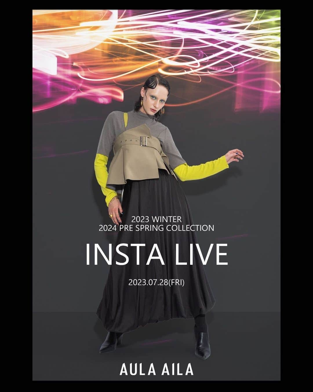 AULA AILAさんのインスタグラム写真 - (AULA AILAInstagram)「・INFORMATION 7/28(金)13:00よりINSTA LIVE をします。 今回ゲスト西原有紀さんがいらしてくださいます。  2023 WINTER 2024 PRESPRING COLLECTION先行予約アイテムのご紹介となりますので是非ご覧くださいませ。」7月27日 20時52分 - aulaaila_official