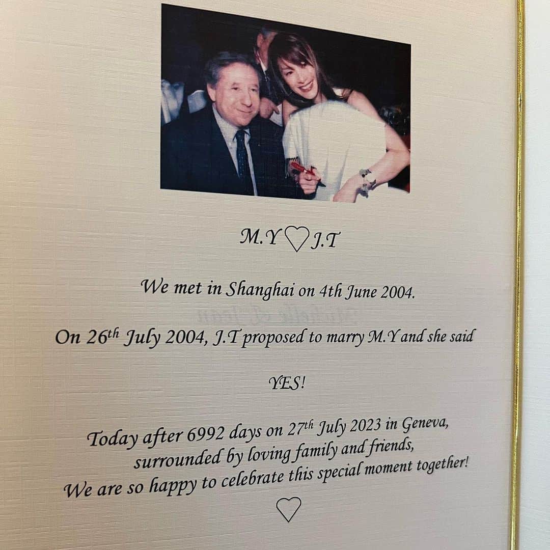 フェリペ・マッサのインスタグラム：「Happy marriage #JeanTodt & #michelleyeoh love you so much . ❤️❤️」