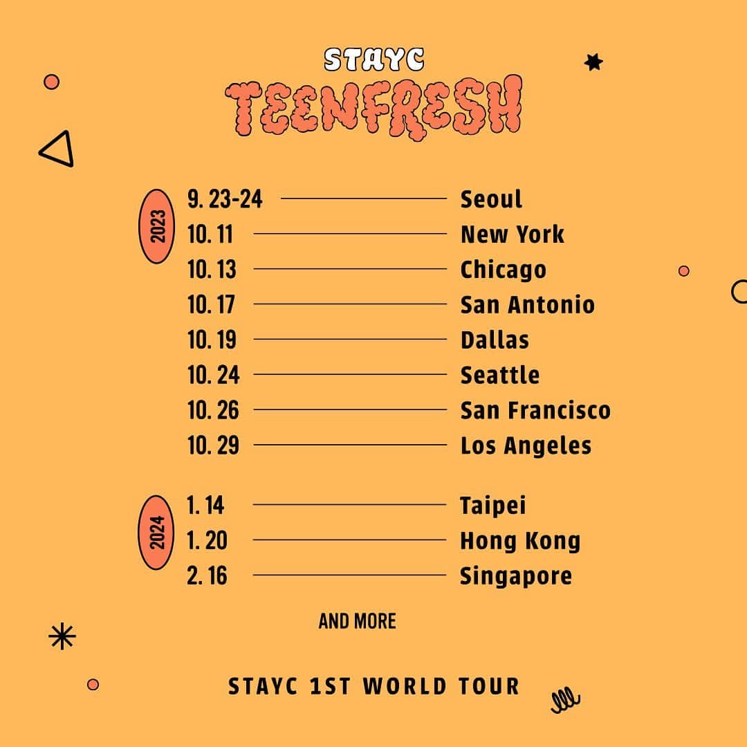 STAYCさんのインスタグラム写真 - (STAYCInstagram)「📢 STAYC 1ST WORLD TOUR [TEENFRESH]  Coming Soon  #STAYC #스테이씨 #TEENFRESH」7月27日 23時00分 - stayc_highup