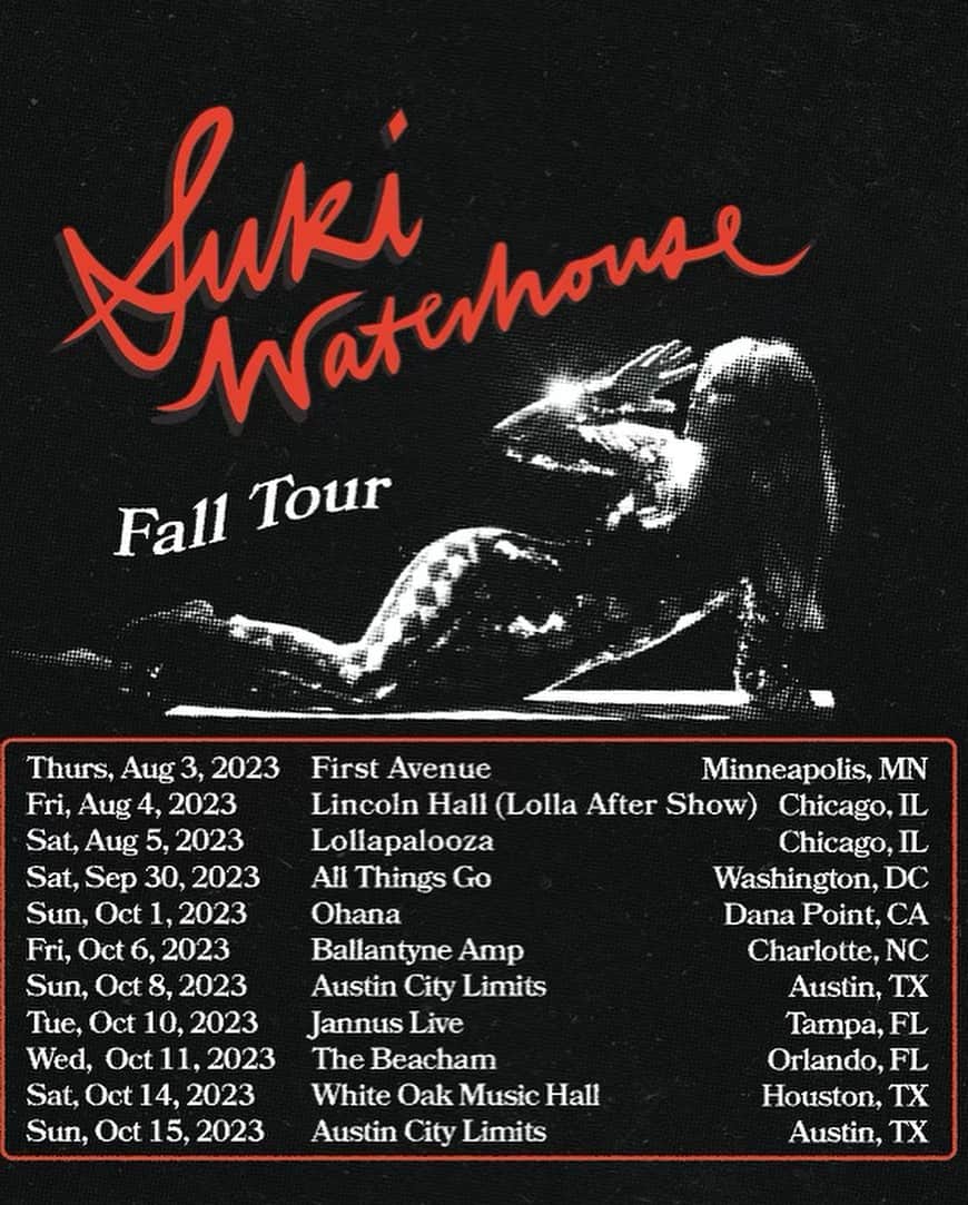 スキ・ウォーターハウスさんのインスタグラム写真 - (スキ・ウォーターハウスInstagram)「fall tour dates!!! 💕」7月27日 23時40分 - sukiwaterhouse