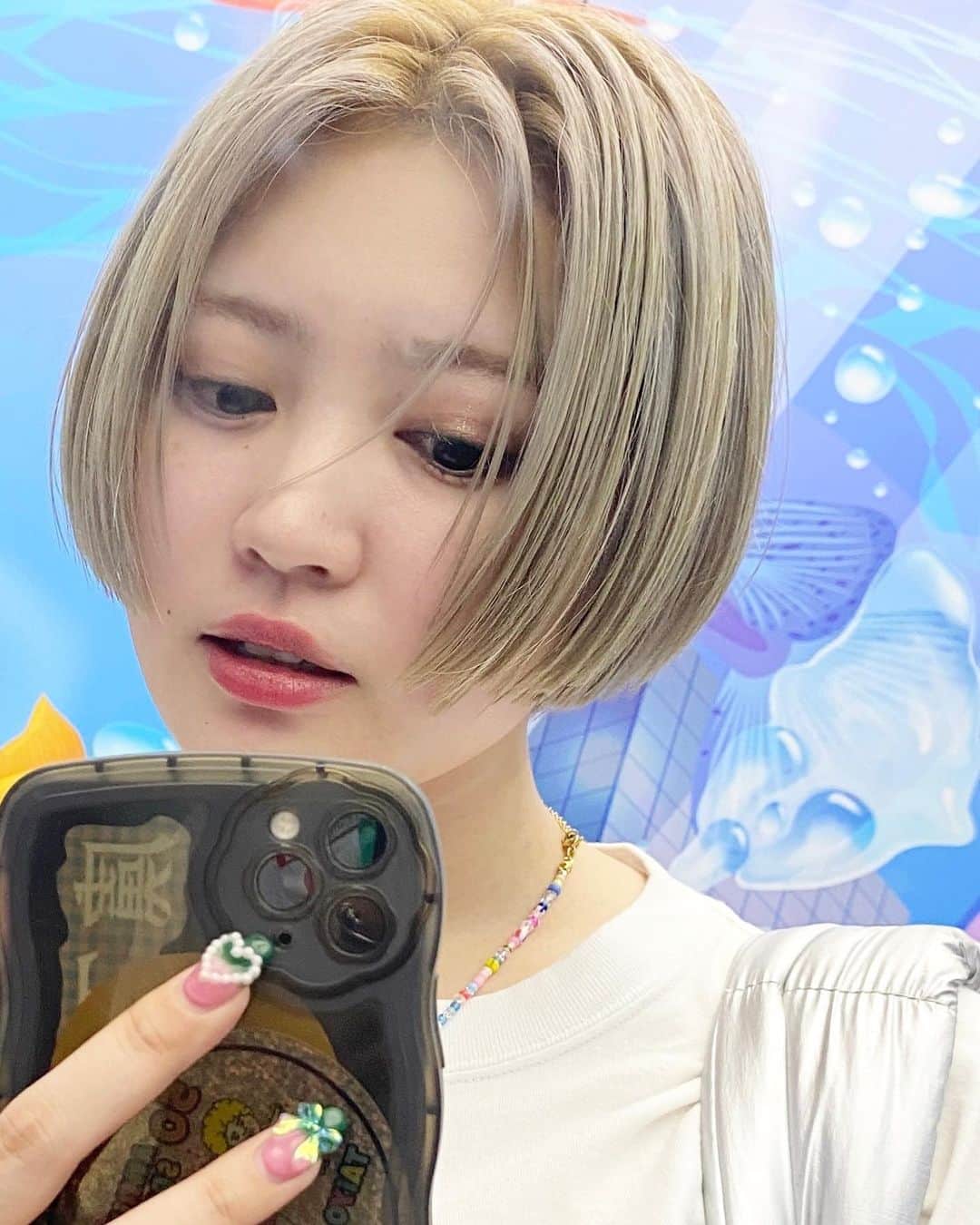 のインスタグラム：「さっぱりばっさり🌻🩶💧🫠🥱㊗️🐾」