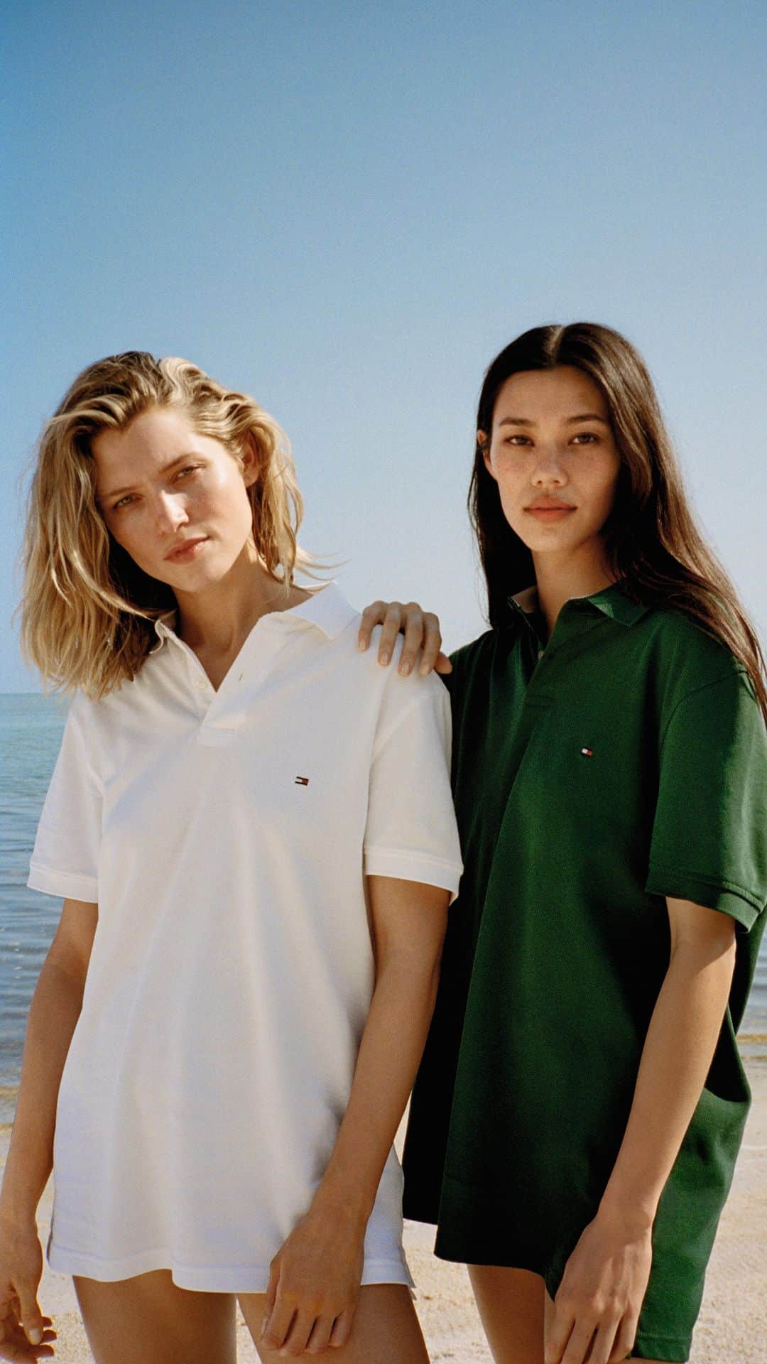 Tommy Hilfigerのインスタグラム：「Borrowed from the boys. Perfectly oversized polos, inspired by his wardrobe.」